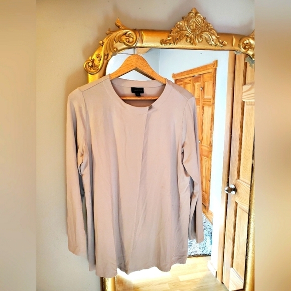 J Jill Tan Stretch Cardigan - Picture 1 of 8